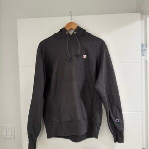 Grey Champion Reverse Weave Hoodie with Embroidered Logo